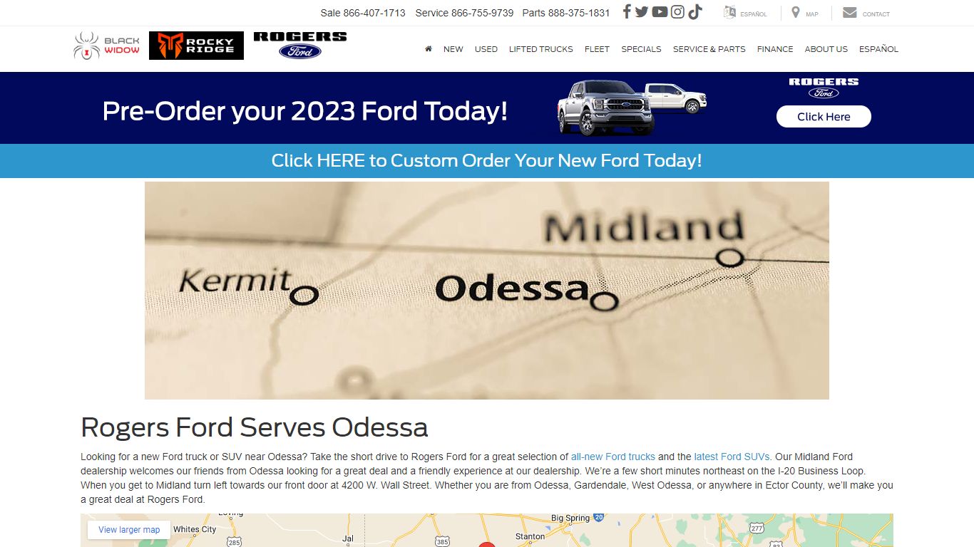 Rogers Ford Serves Odessa, TX